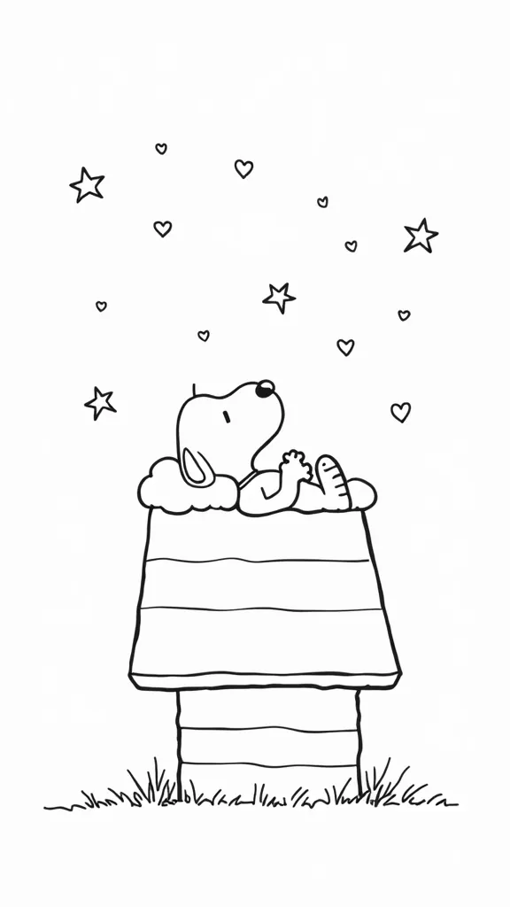 snoopy coloring pages free